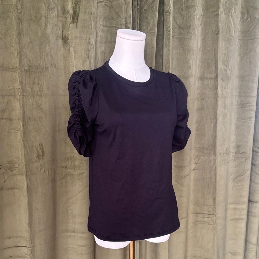 Kate Spade Black Puff Sleeve tee, XS